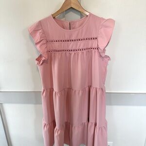 SHEIN Sz M Tiered Babydoll Dress
